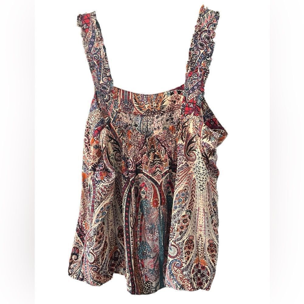PAISLEY SQUARE NECKLINE TOP BY CATHERINE,‎ sz Large